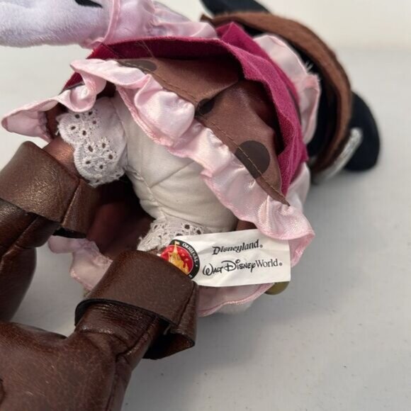 Walt Disney World Disneyland Plush Pirate Toy with Pink and Brown Outfit - Picture 2 of 2